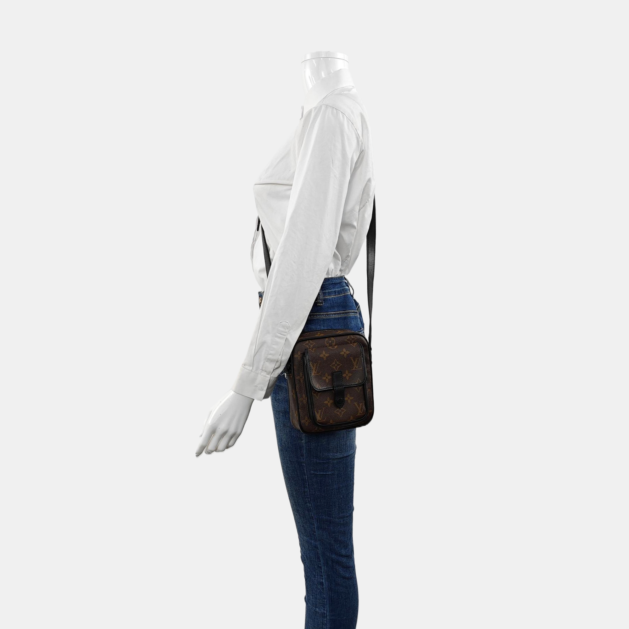 CHRISTOPHER Monogram Coated Canvas Brown