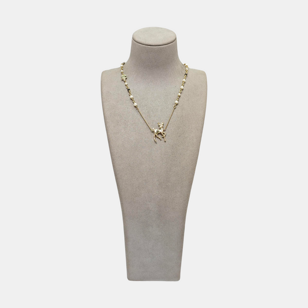 CC Logo Metal Gold Necklace