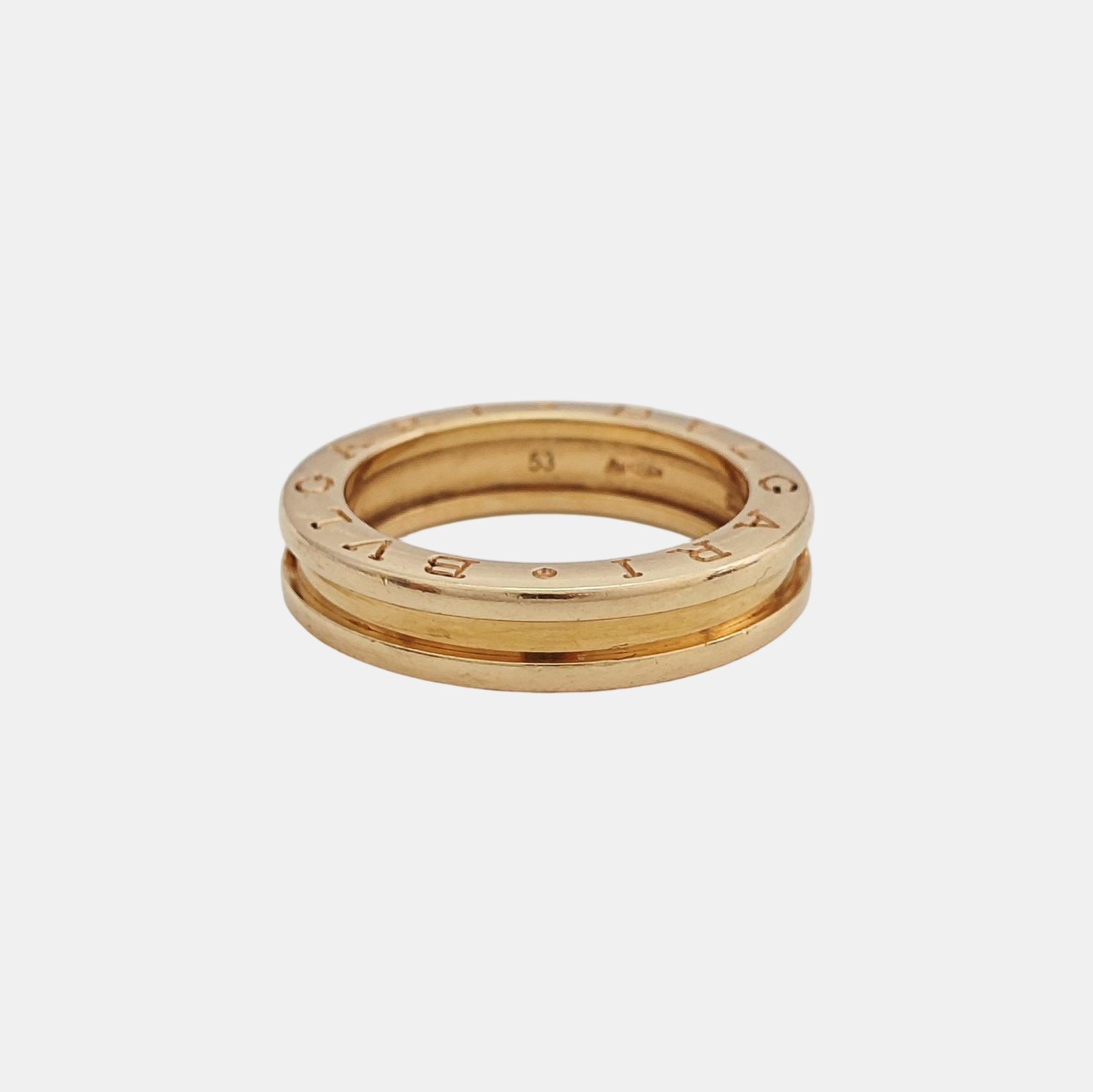 B.ZERO1 18k Rose Gold Ring EU 53