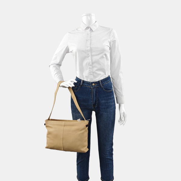 Lambskin Shoulder Bag Beige