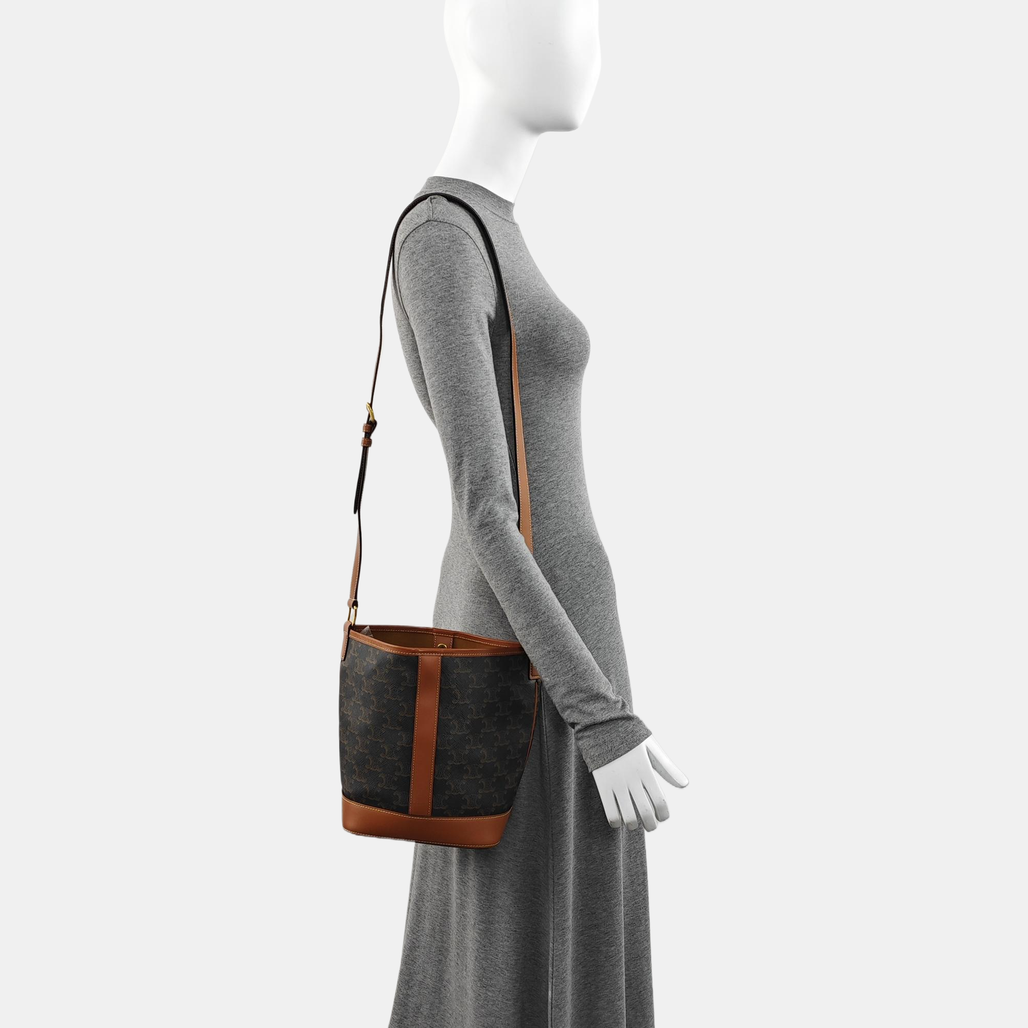 TRIOMPHE CANVAS Small Coated Canvas Brown