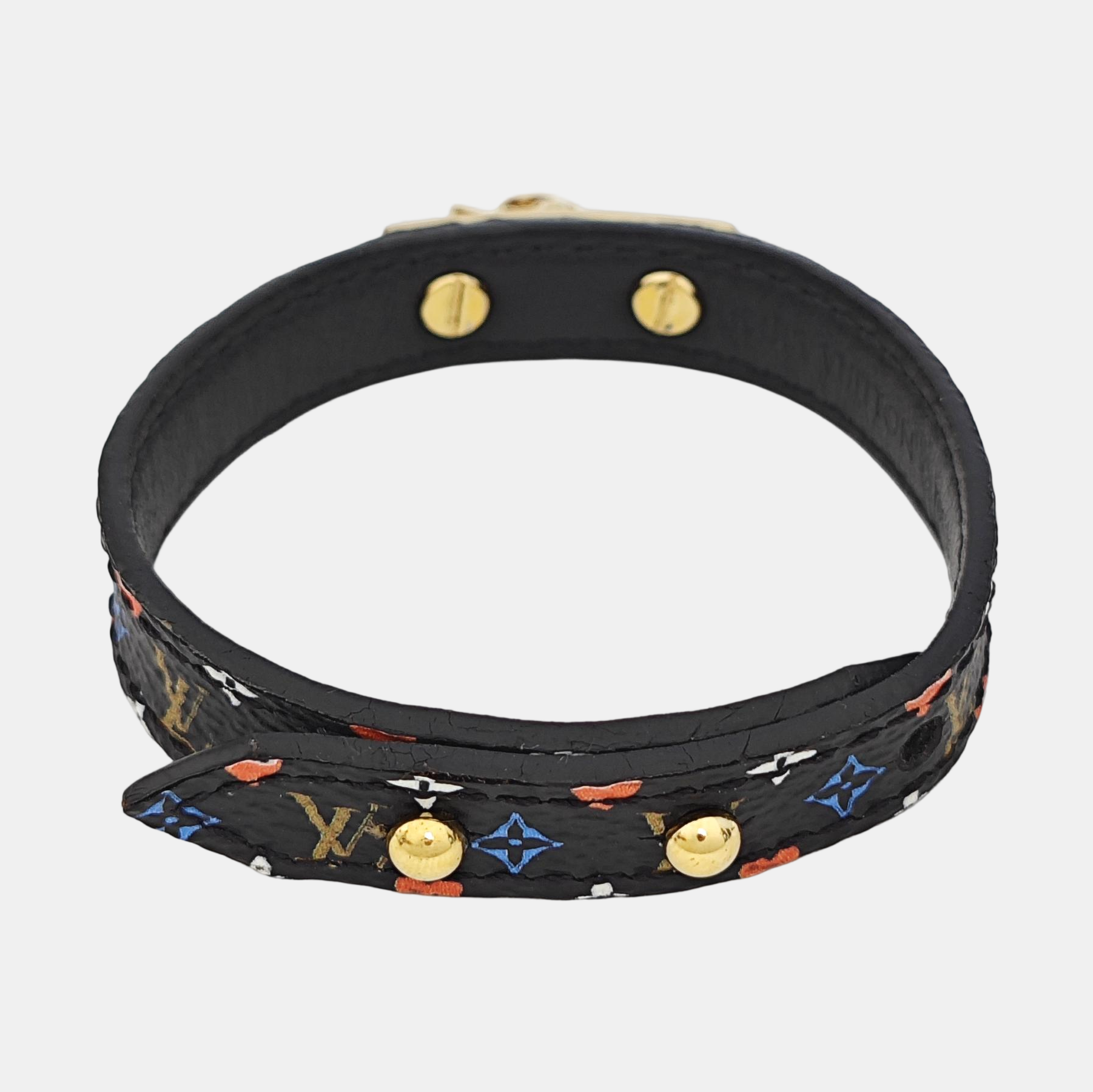 Coated Canvas Black Bangle