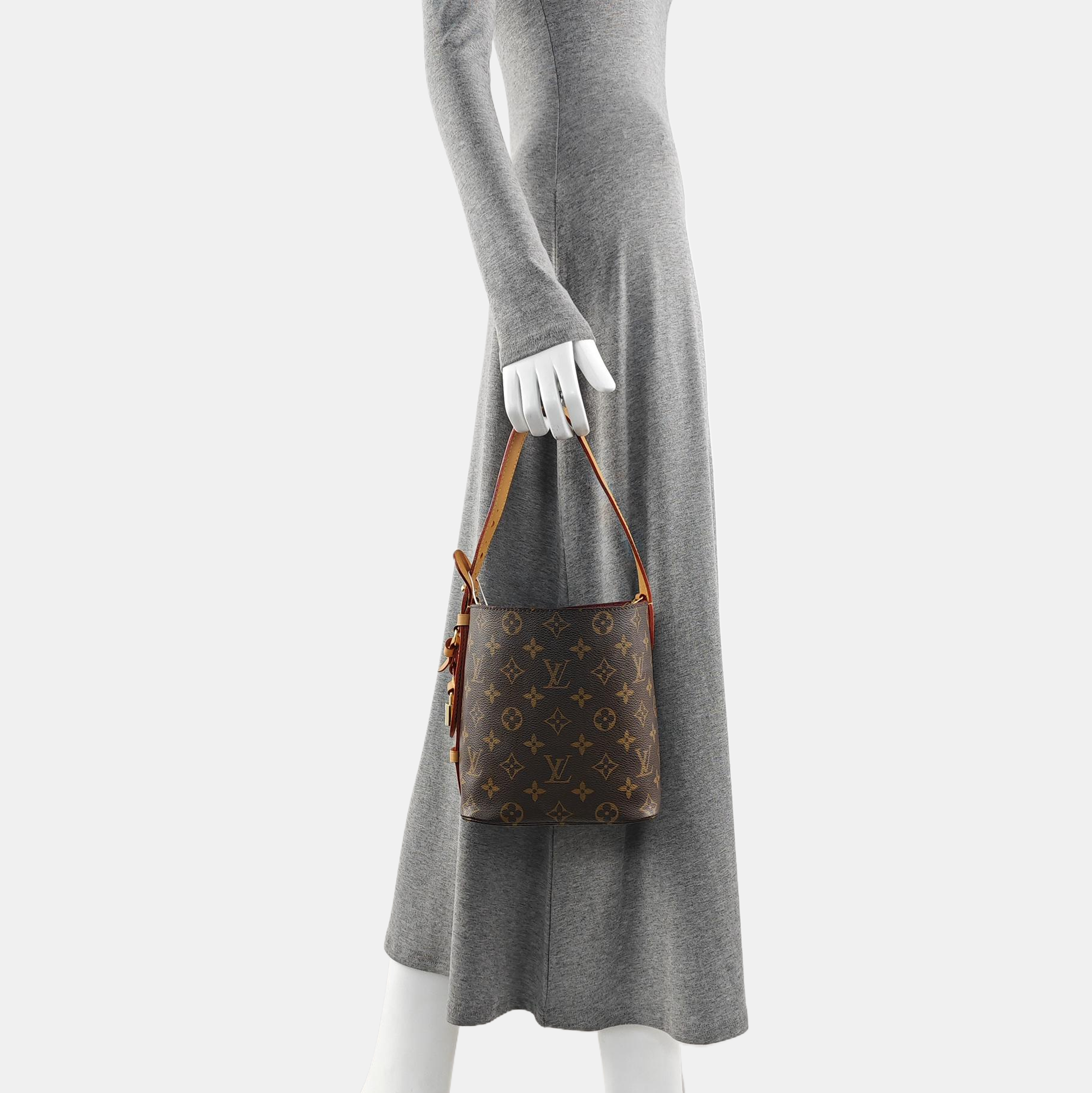 ALL IN BB Monogram Coated Canvas Brown
