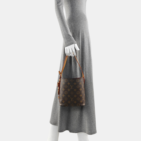ALL IN BB Monogram Coated Canvas Brown