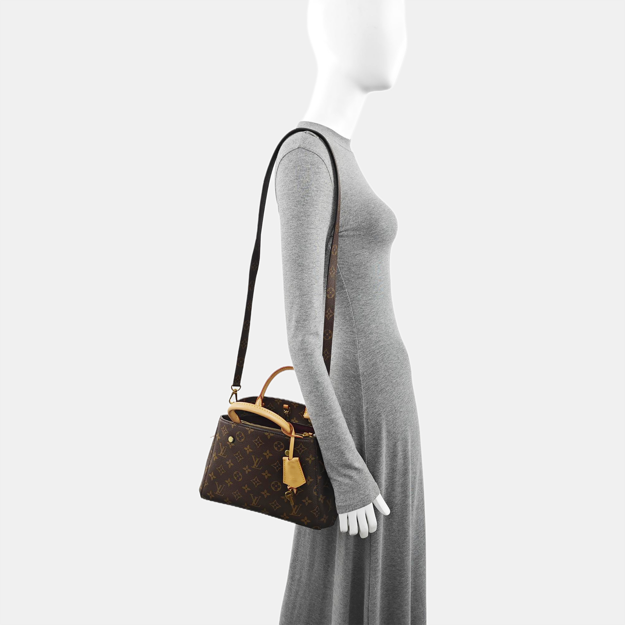MONTAIGNE Monogram Coated Canvas Brown