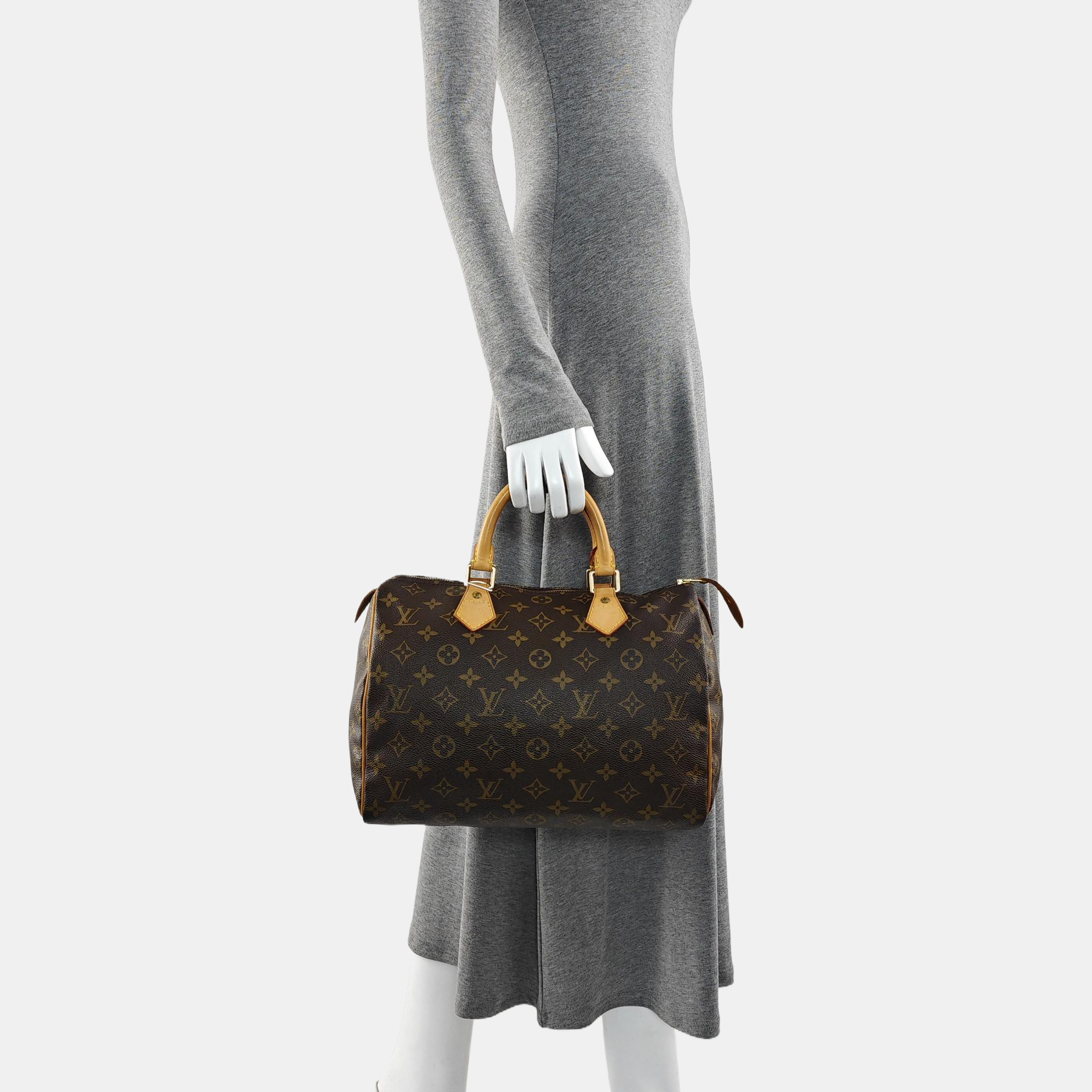 SPEEDY 30 Monogram Coated Canvas Brown