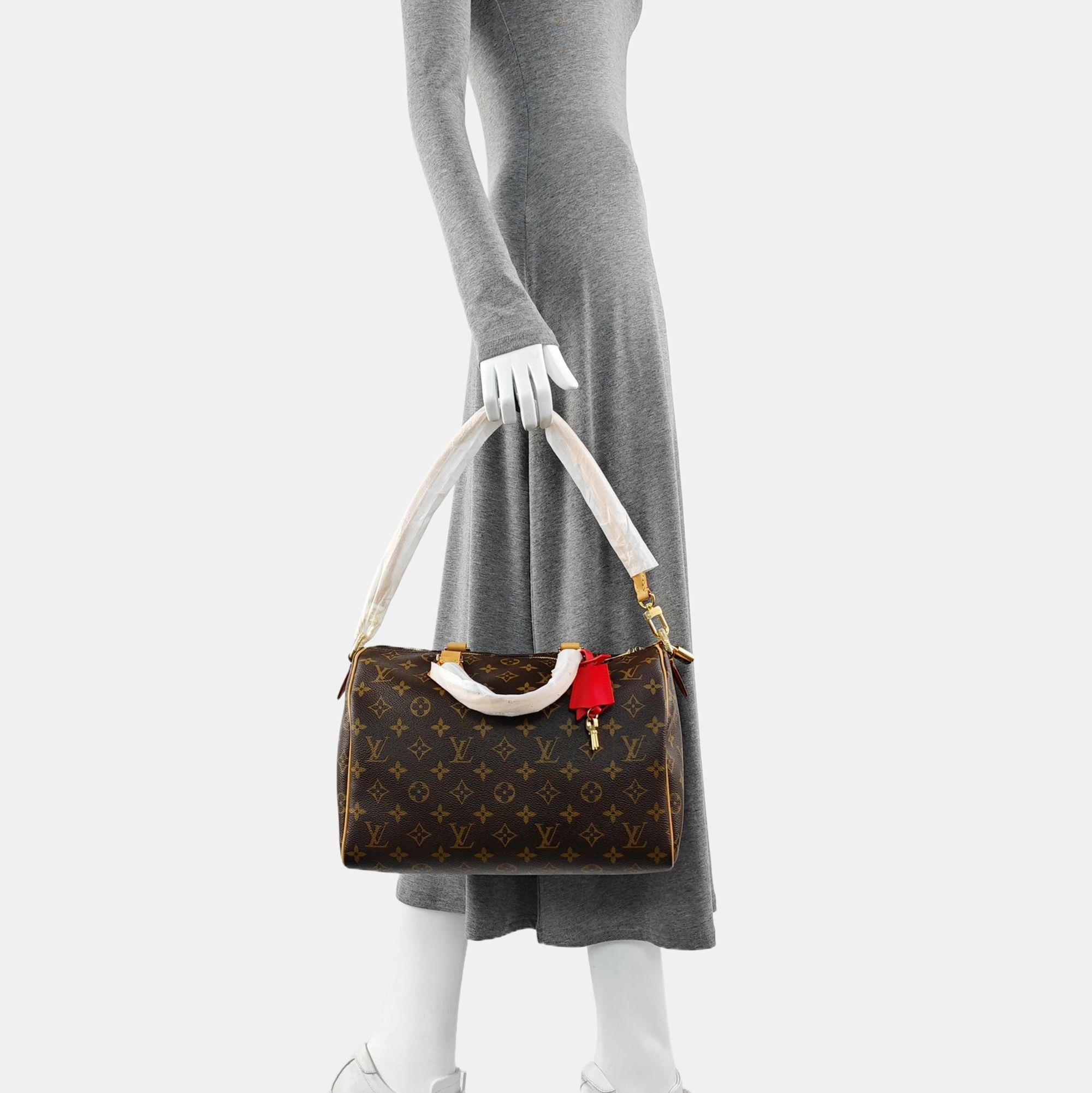 SPEEDY SOFT 30 Monogram Coated Canvas Brown