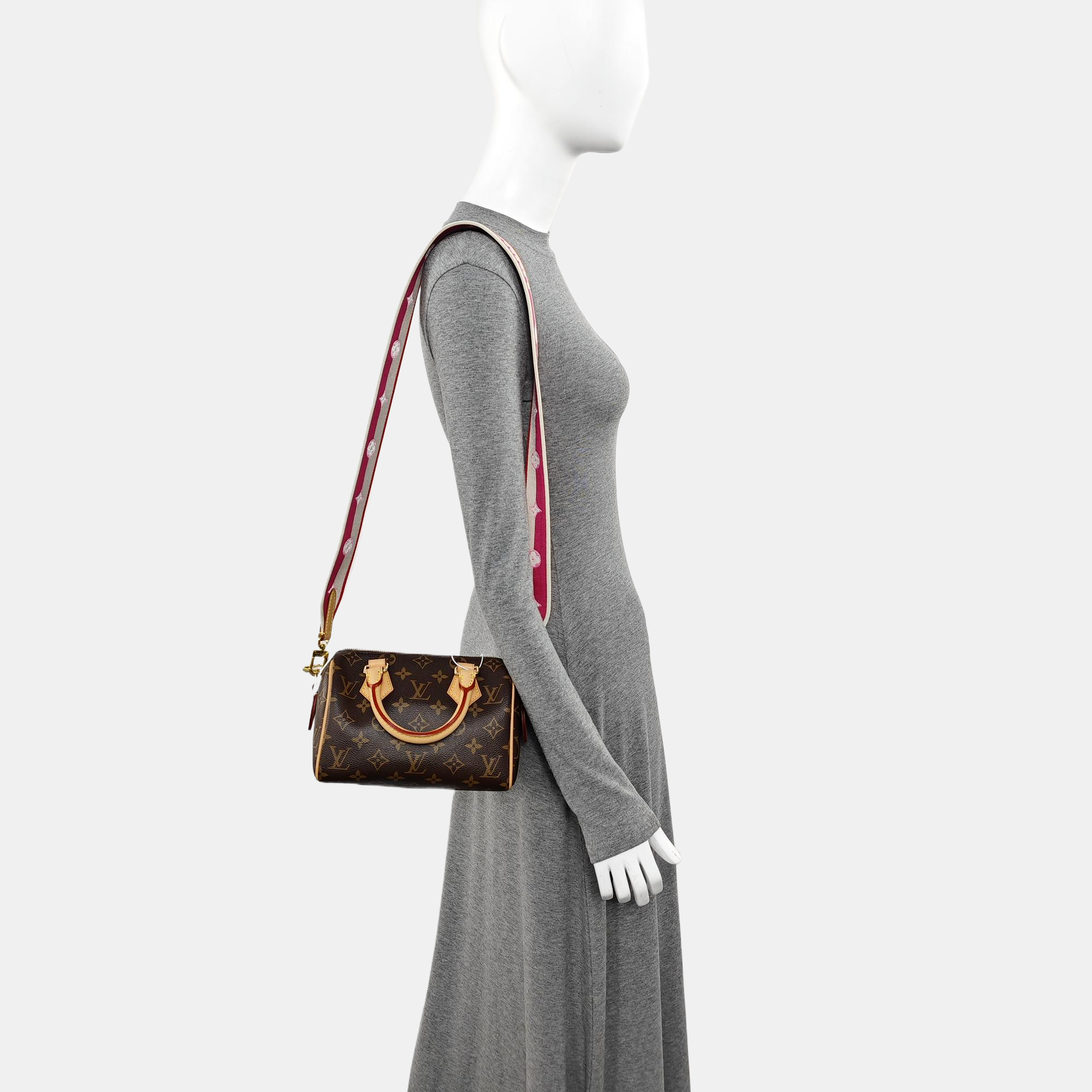 SPEEDY 20 Monogram Coated Canvas Brown
