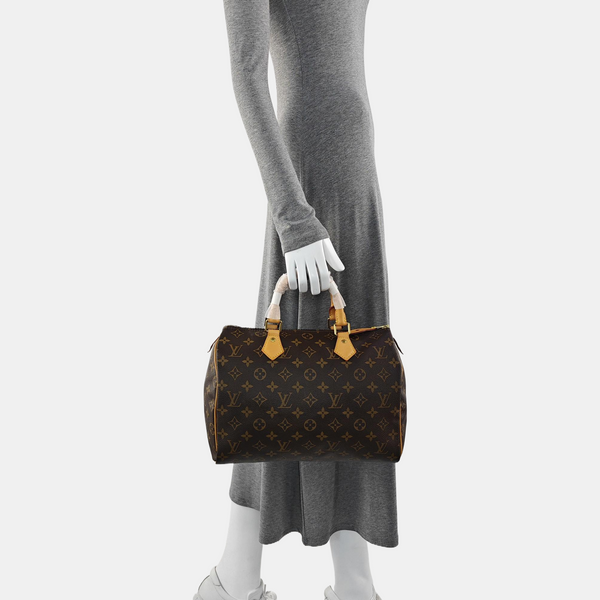 SPEEDY 30 Monogram Coated Canvas Brown