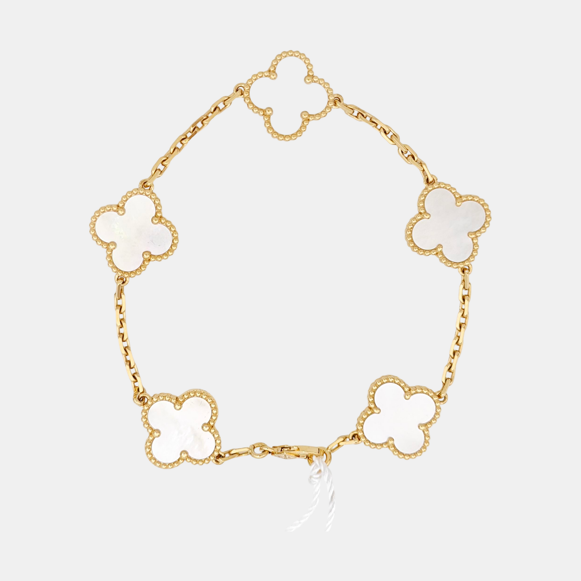 Vintage Alhambra 18k Gold Bracelet