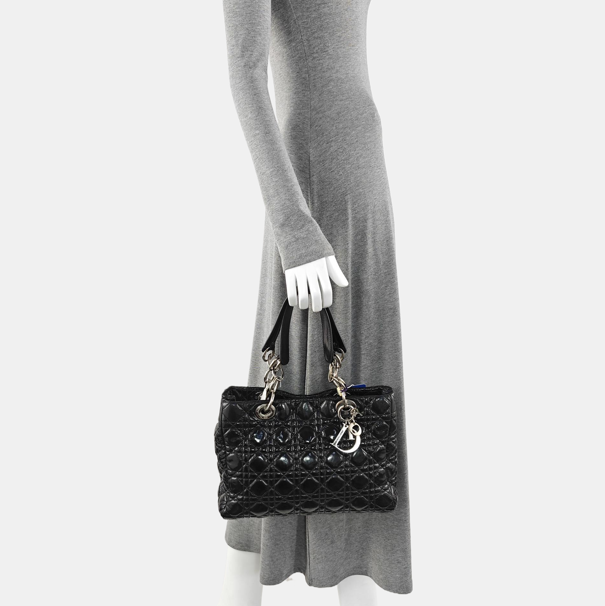Dior Soft Cannage Patent Leather Black