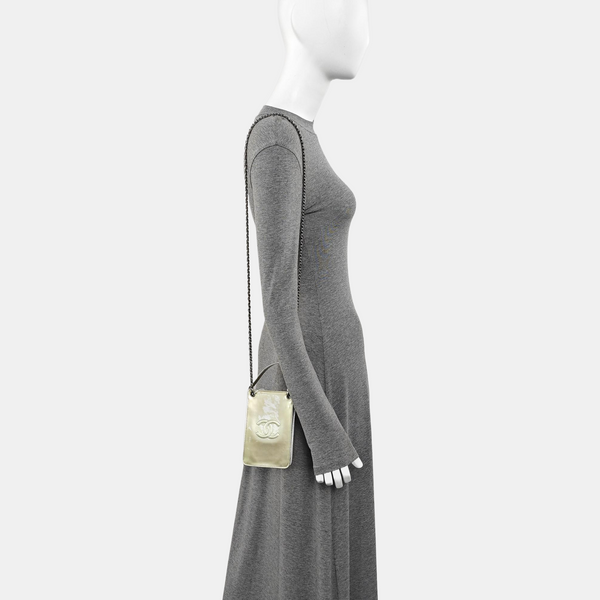 Calfskin Shoulder Bag Silver