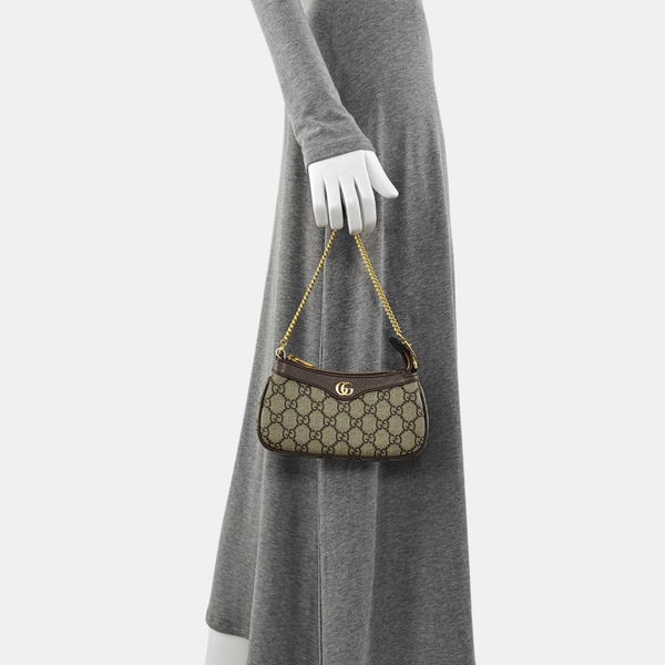 Ophidia Mini Monogram Coated Canvas Beige