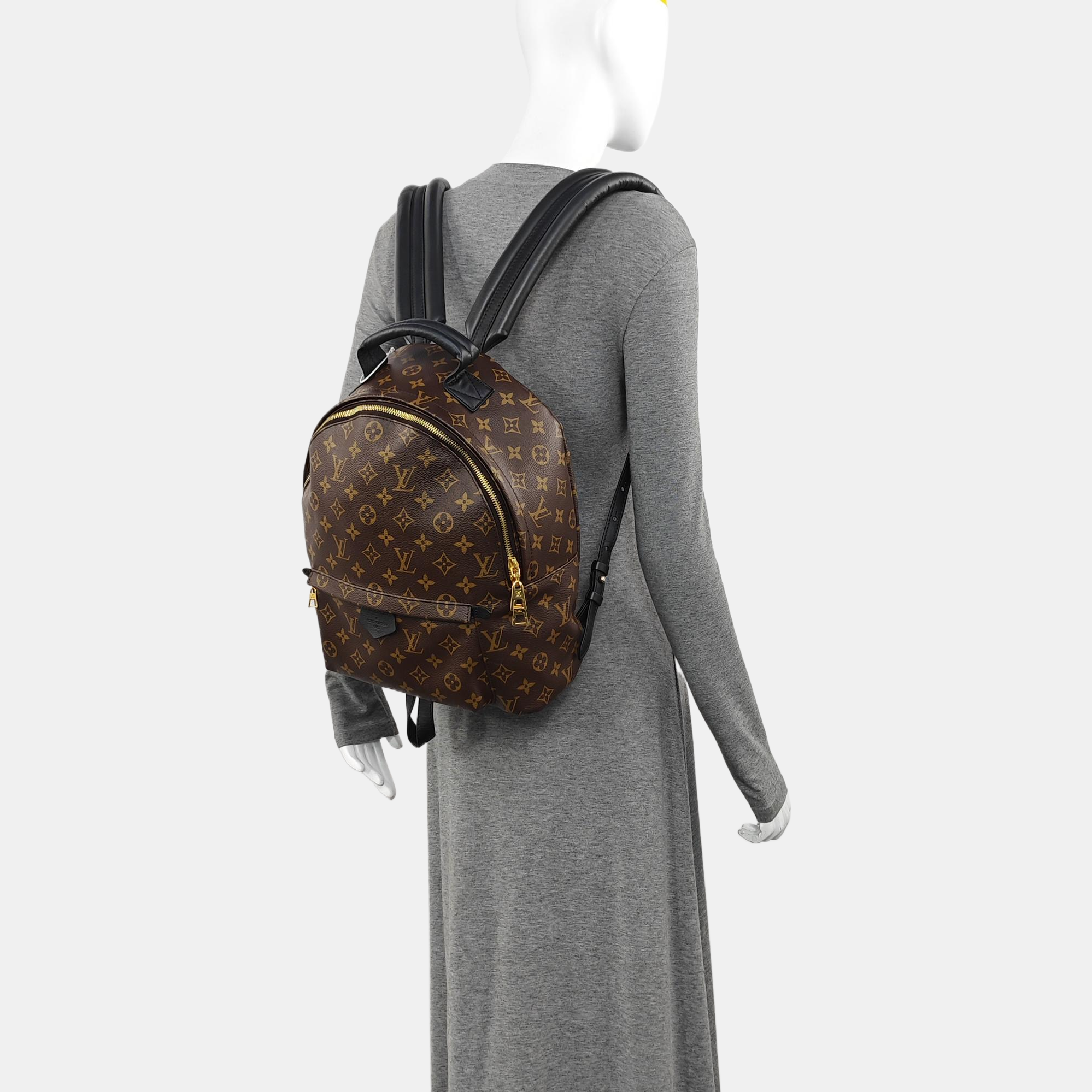Monogram Coated Canvas Backpack Brown