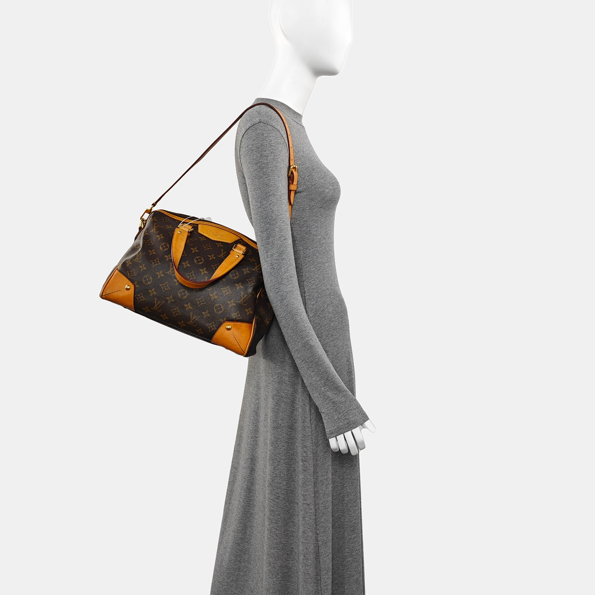 RETIRO NM Monogram Coated Canvas Brown