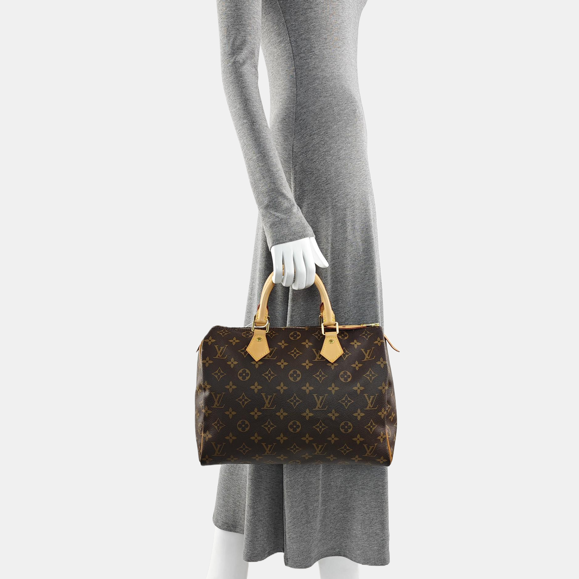 SPEEDY 30 Monogram Coated Canvas Brown