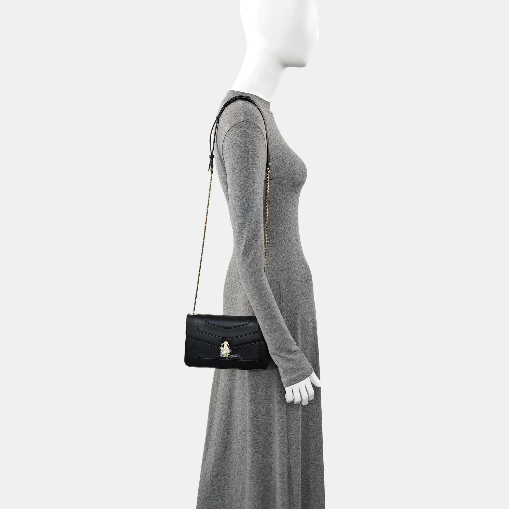 SERPENTI FOREVER Small Calfskin Black