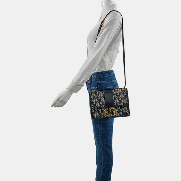 30 Montaigne Oblique Canvas Blue