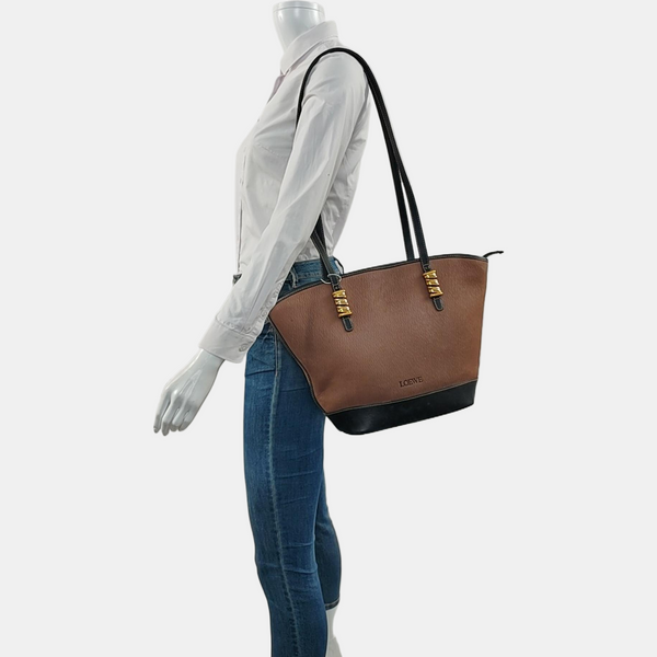 Calfskin Shoulder Bag Brown
