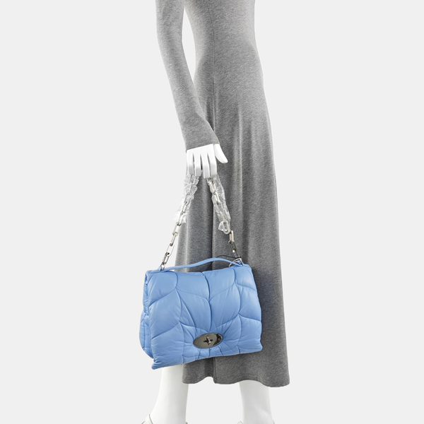 Quilted Lambskin Shoulder Bag Blue