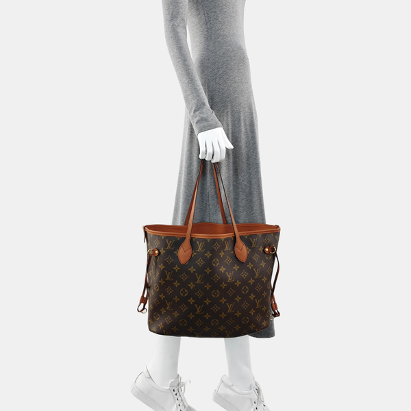 NEVERFULL INSIDE OUT MM Monogram Calfskin Brown