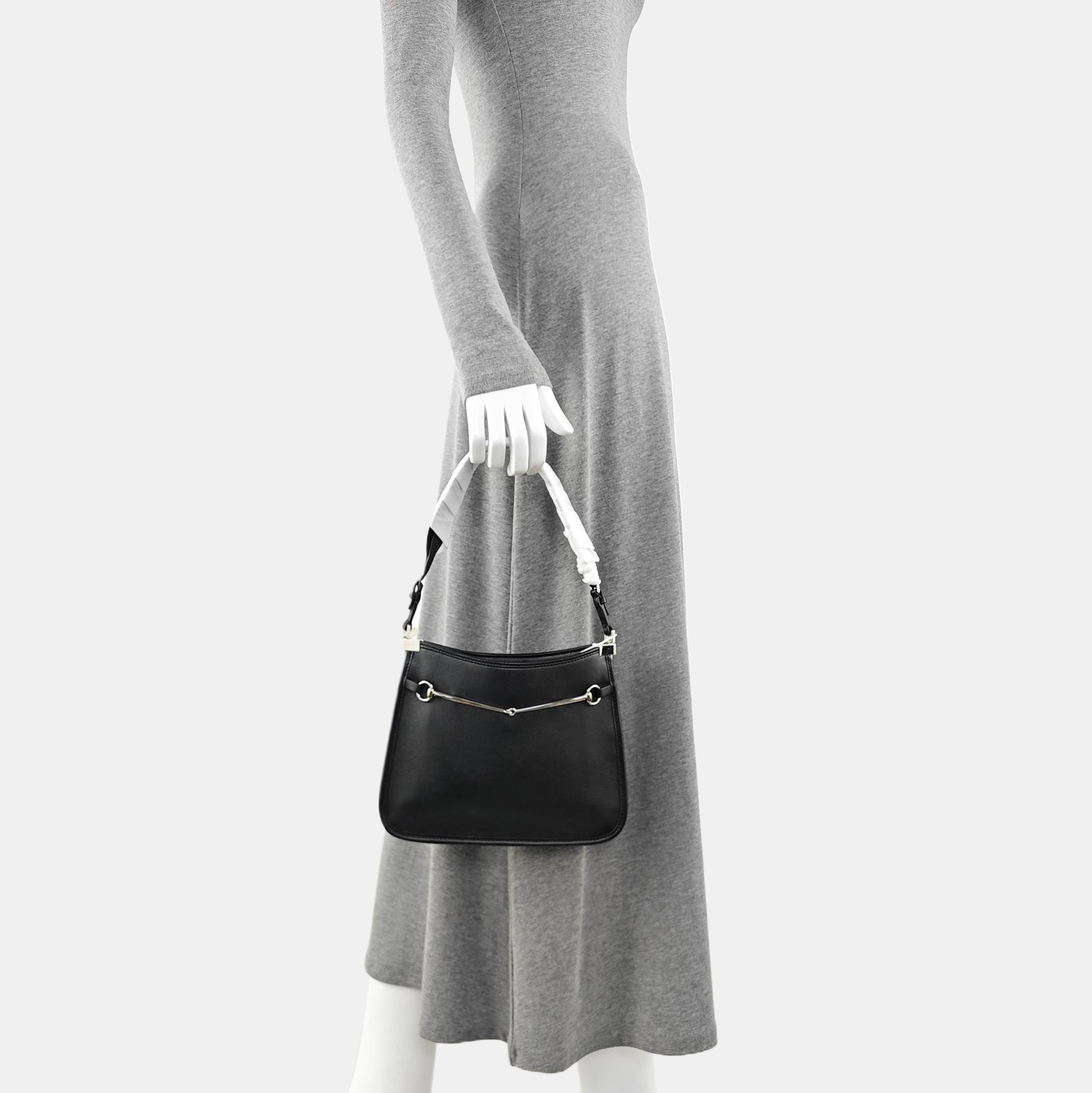 Horsebit Slim Small Calfskin Black