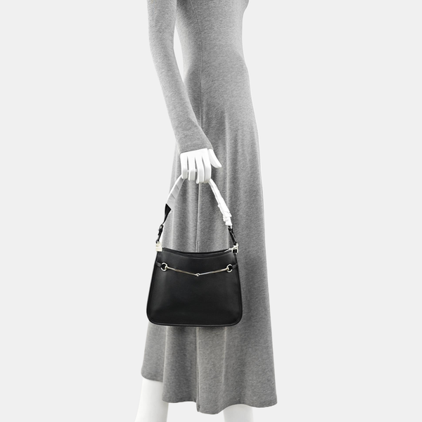 Horsebit Slim Small Calfskin Black