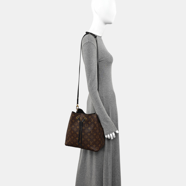 NÉONOÉ MM Monogram Coated Canvas Brown
