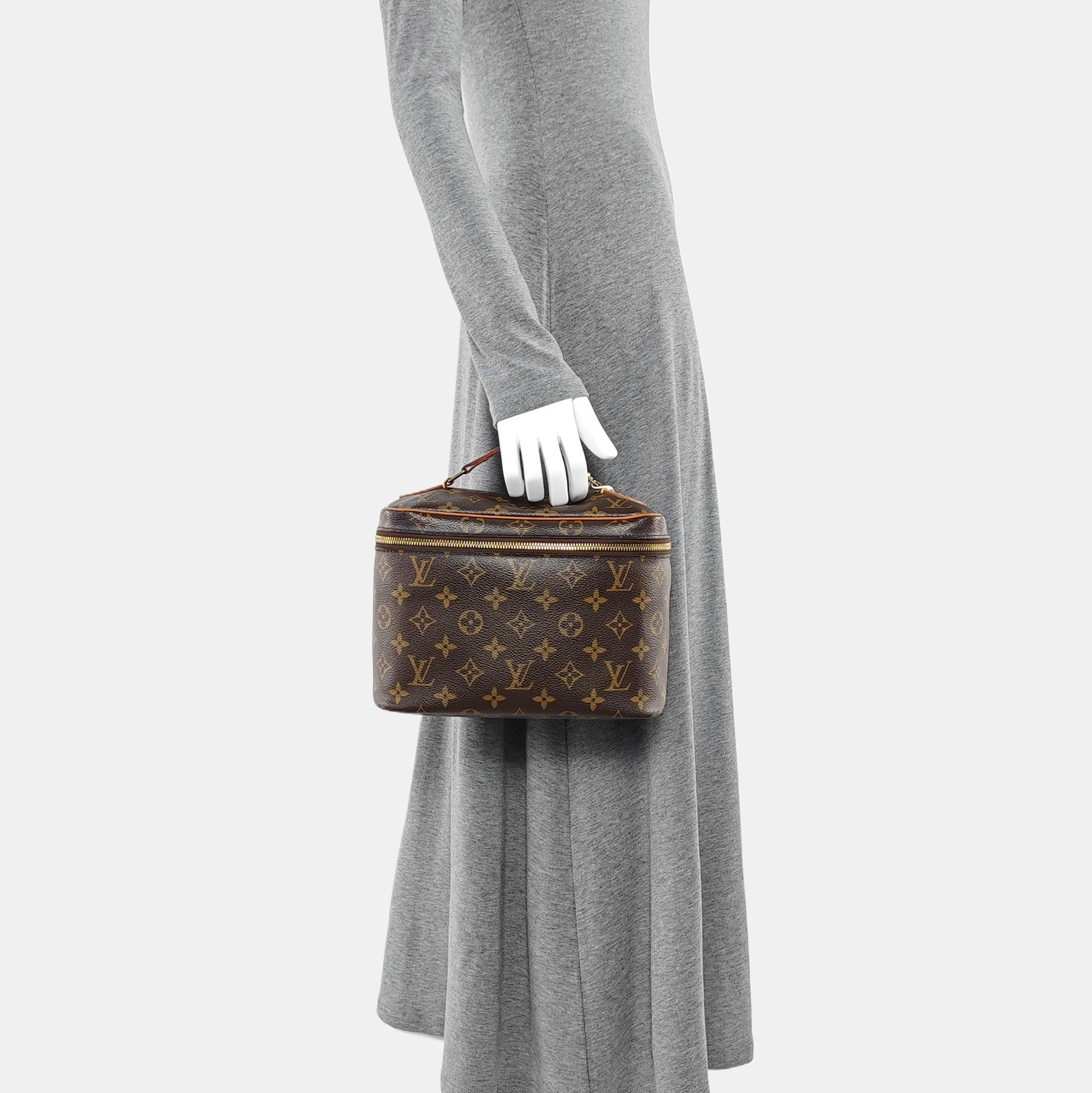 NICE BB Monogram Coated Canvas Brown