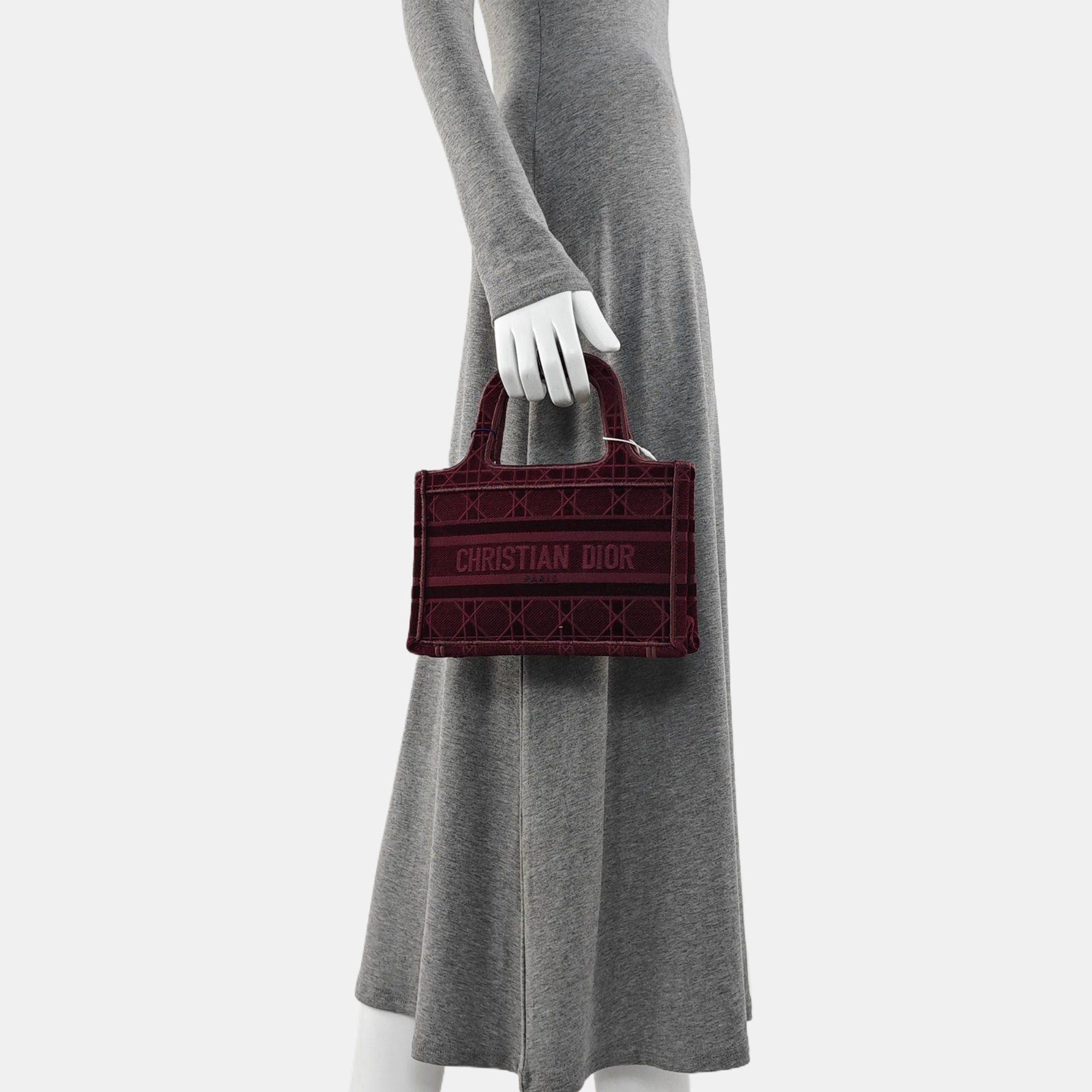 Authenticated pre-owned  Book Tote Mini Velvet Red - Tote Bag at Looply