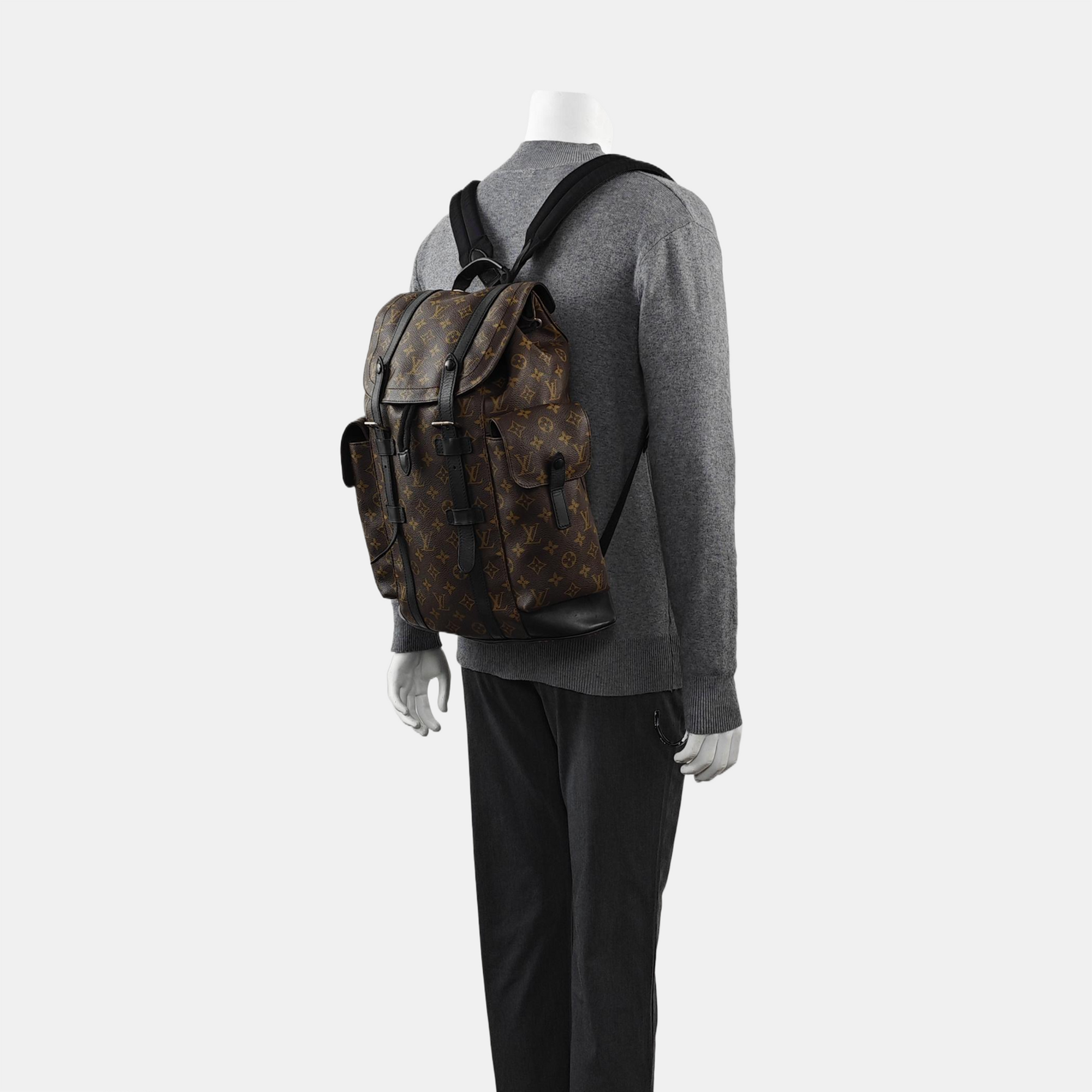 CHRISTOPHER PM Monogram Coated Canvas Brown