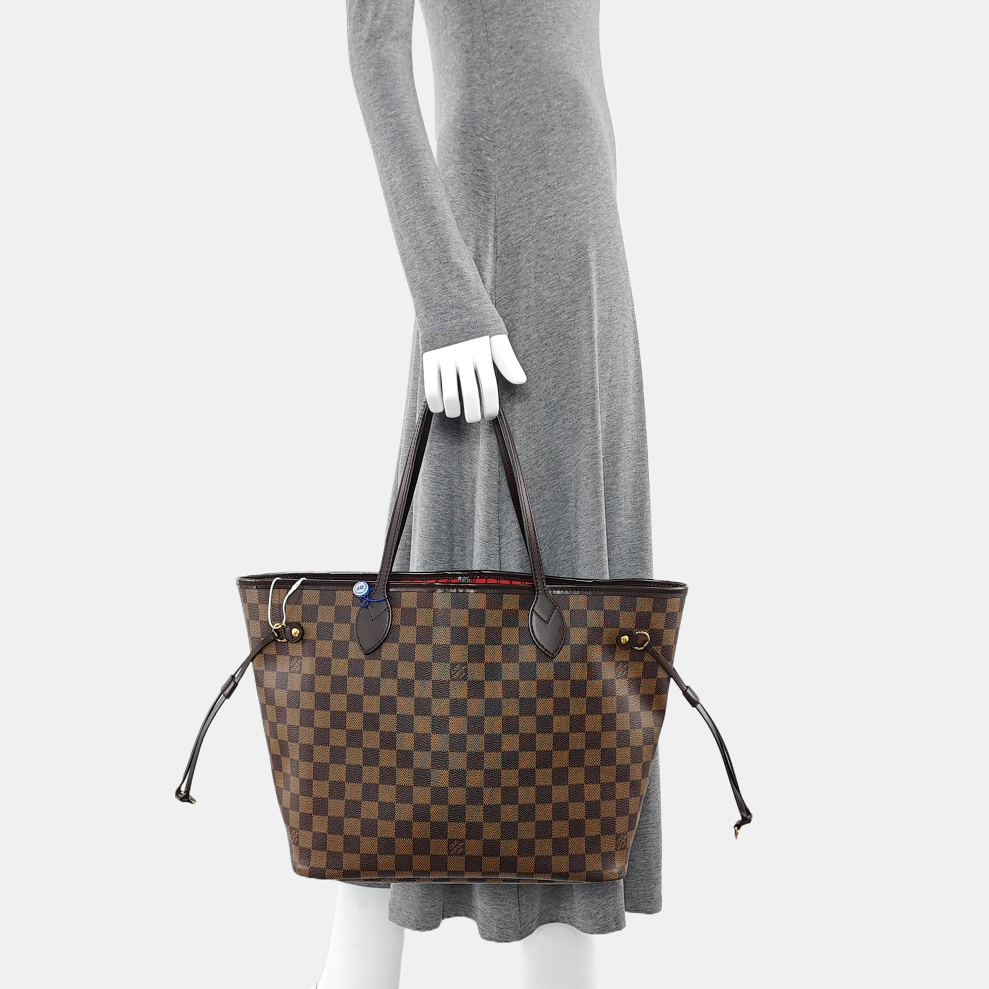 NEVERFULL MM Damier Ebene Coated Canvas Brown