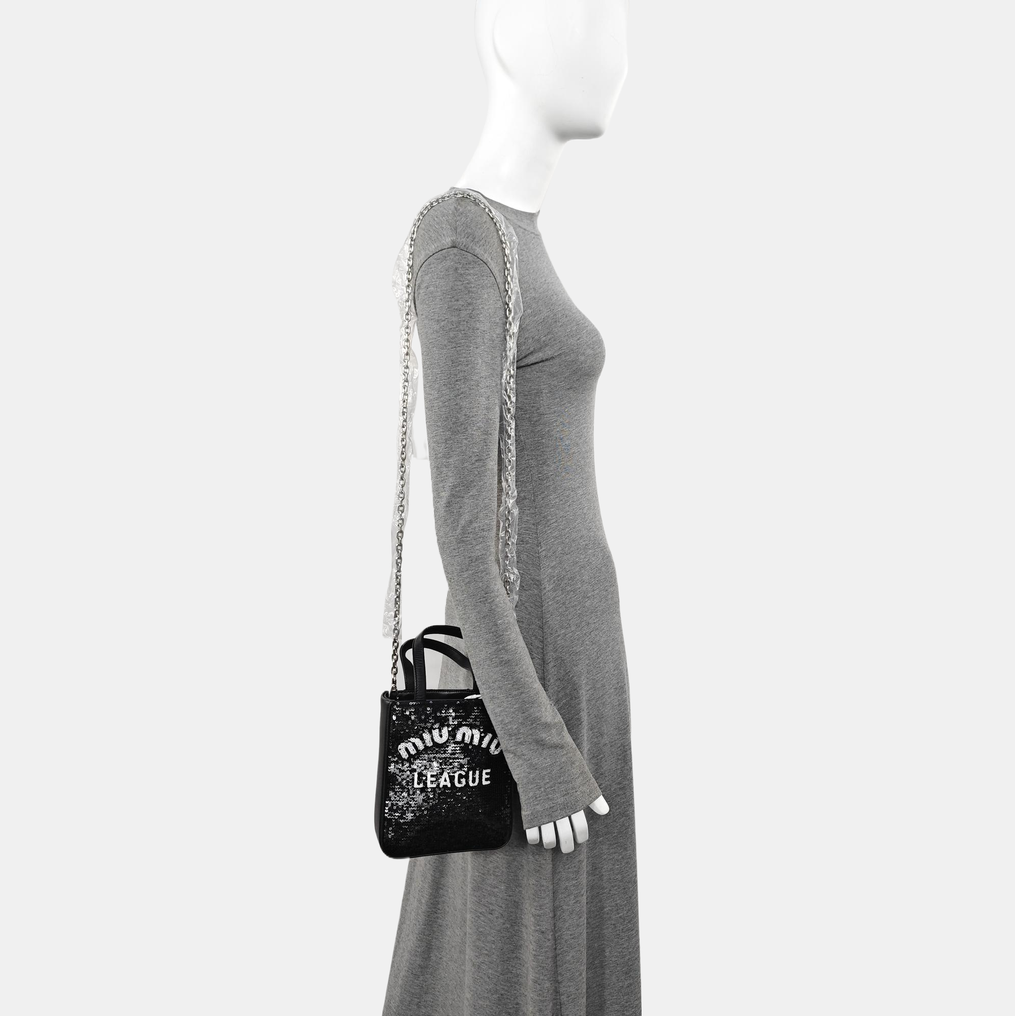 Sequins Tote Bag Black