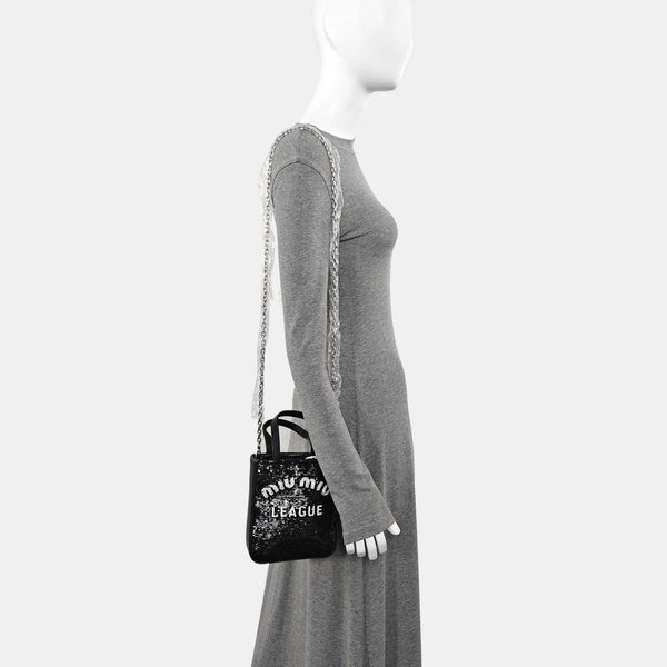 Sequins Tote Bag Black
