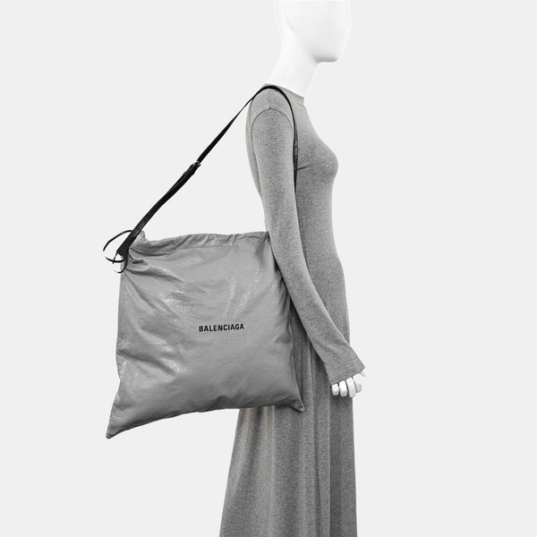Lambskin Shoulder Bag Gray