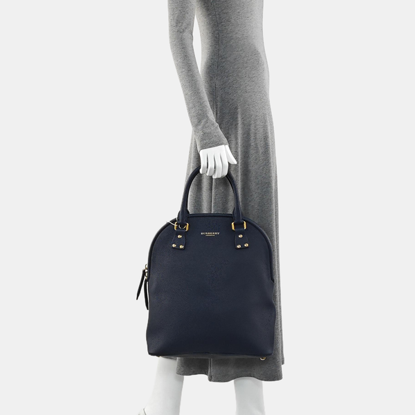 Calfskin Top Handle Bag Blue