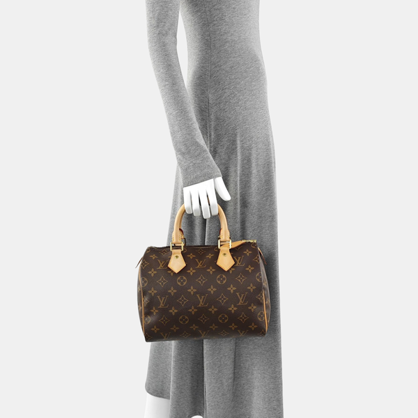 SPEEDY 25 Monogram Coated Canvas Brown