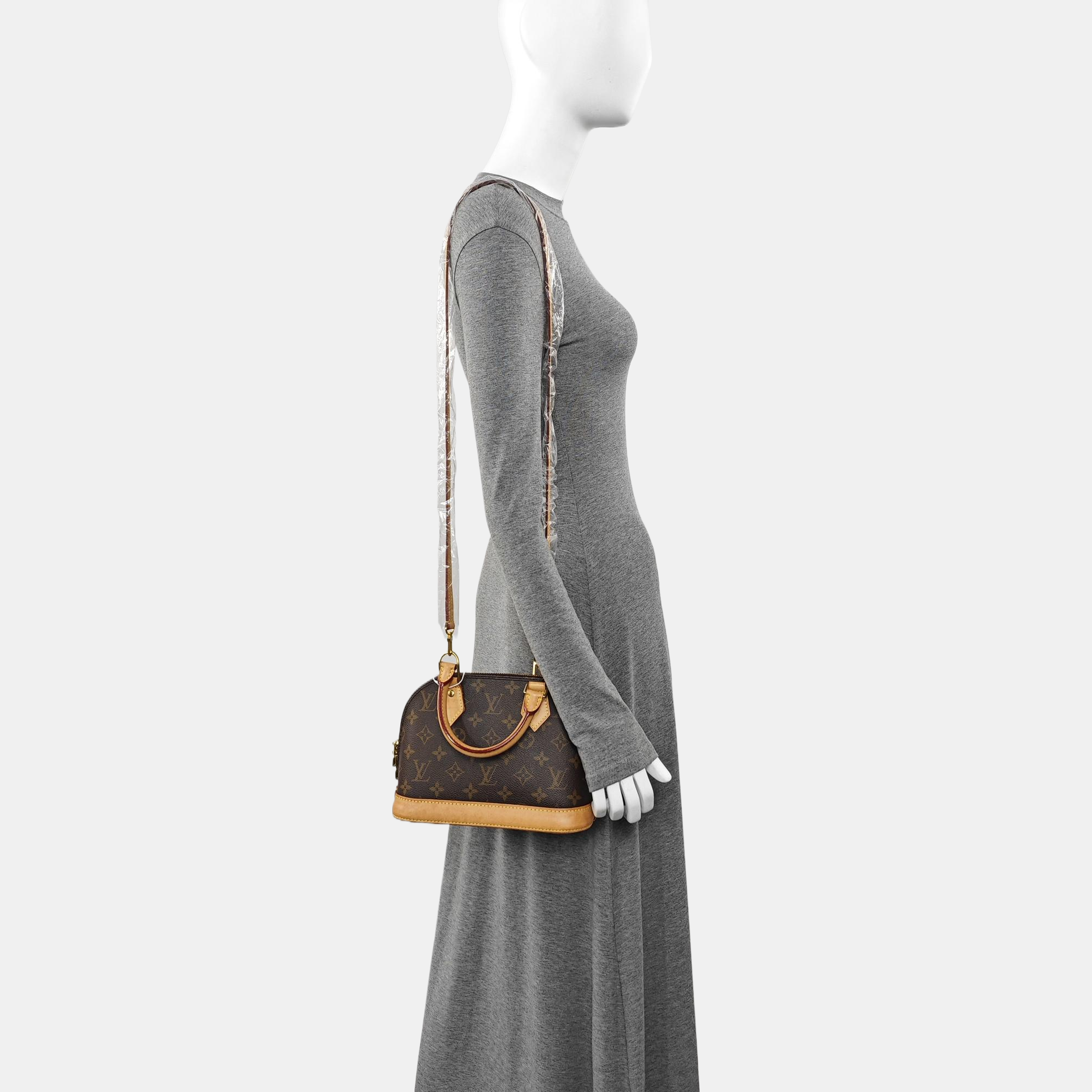 ALMA BB Monogram Coated Canvas Brown