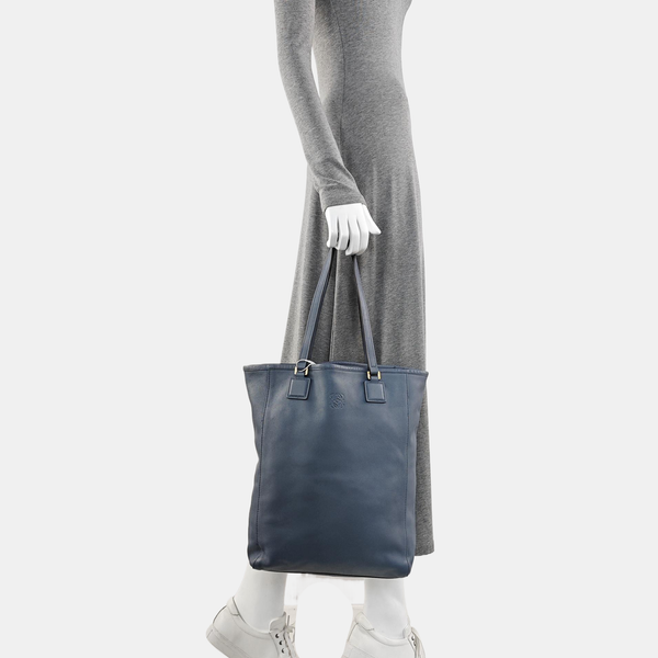 Calfskin Tote Bag Blue