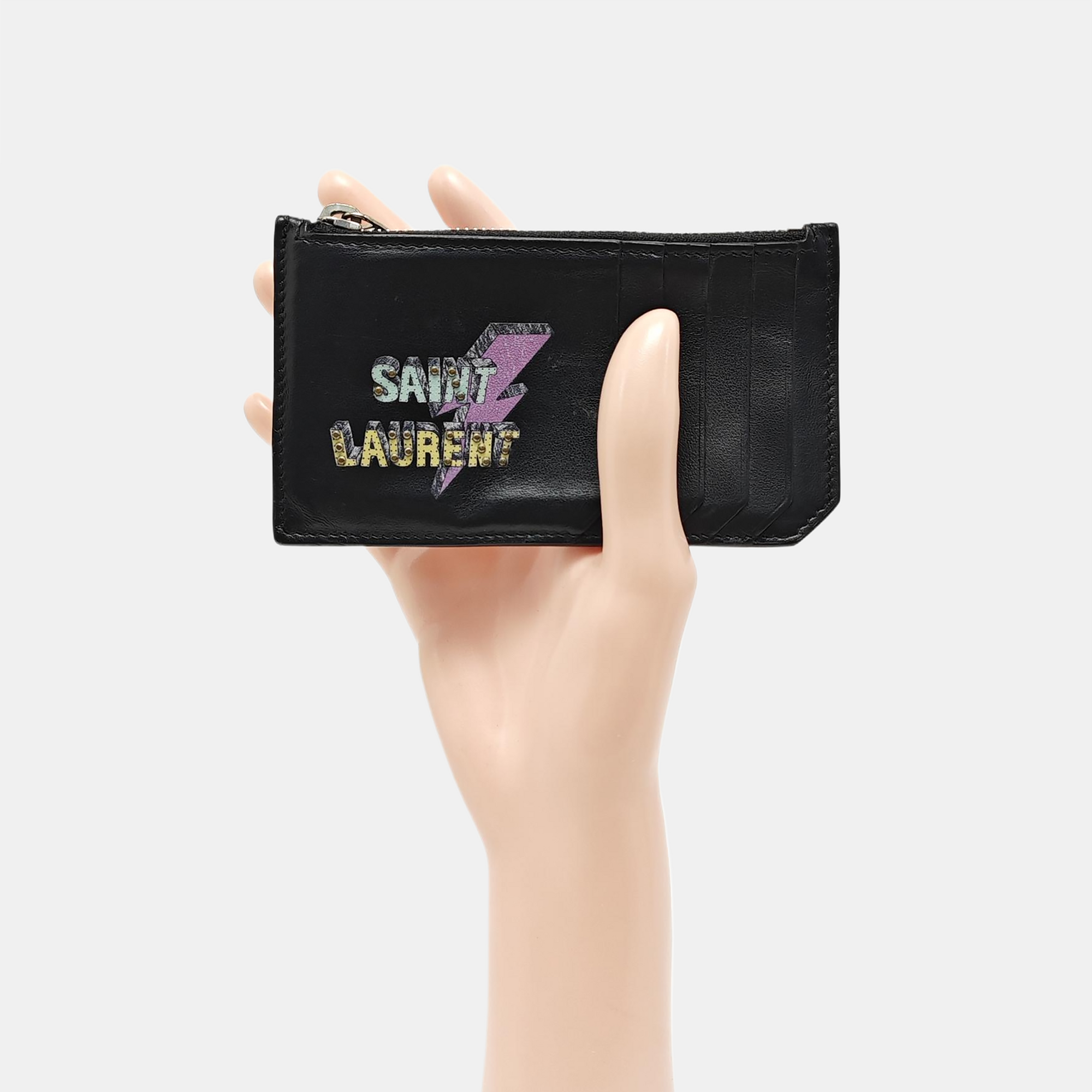 Calfskin Card Holder Black