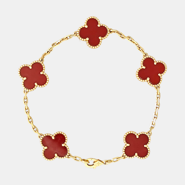 Vintage Alhambra 18k Gold Bracelet