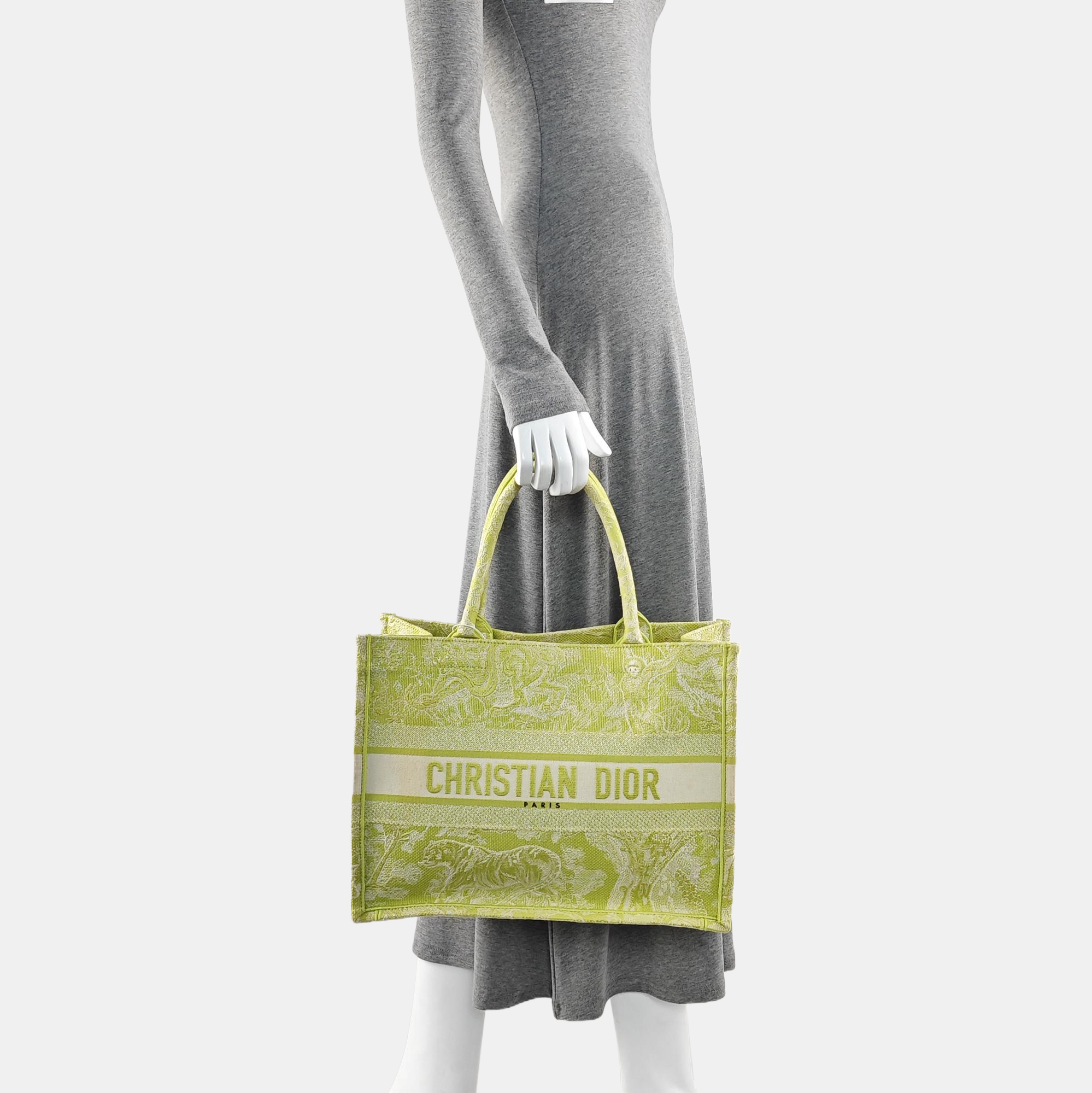 Book Tote Medium Fabric Green