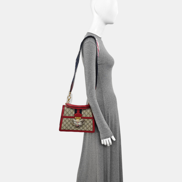 Queen Margaret Small Monogram Coated Canvas Beige