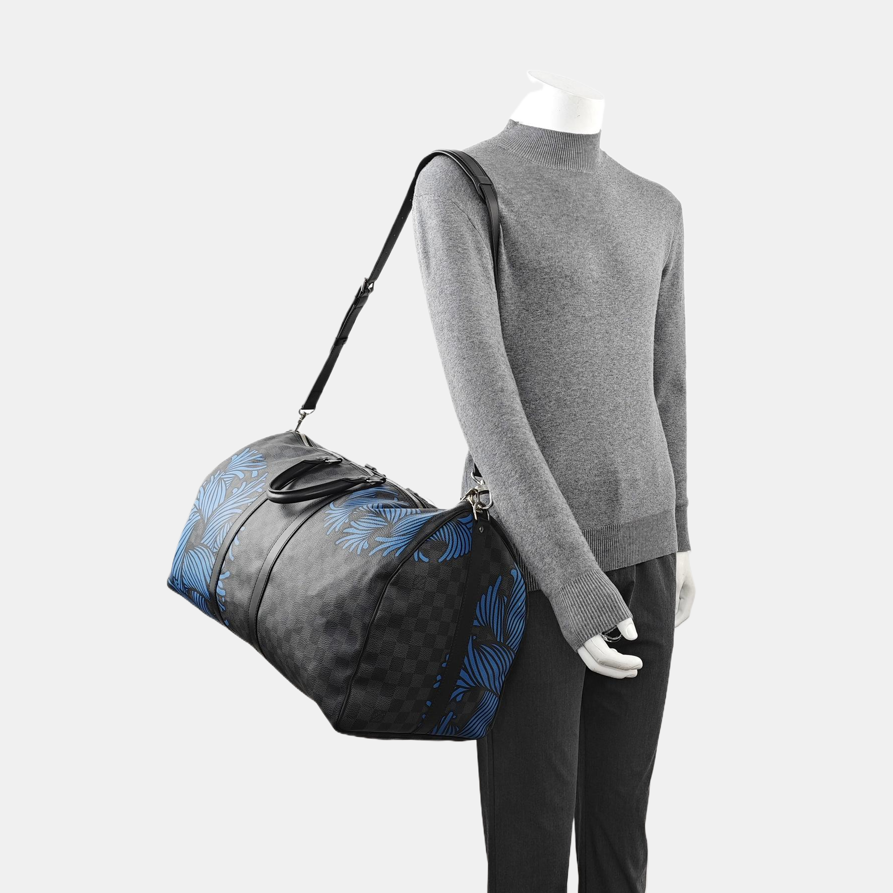 Damier Graphite Coated Canvas Top Handle Bag 55 Black