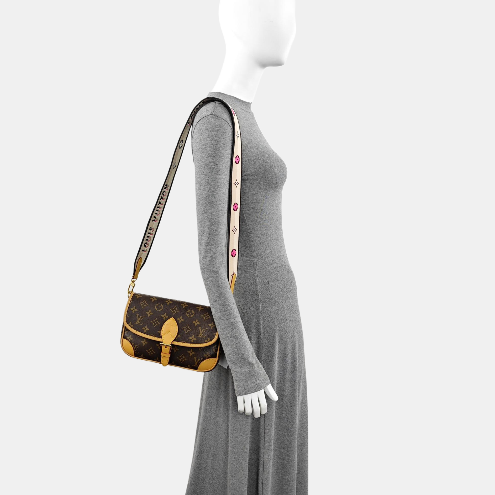 DIANE Monogram Coated Canvas Brown