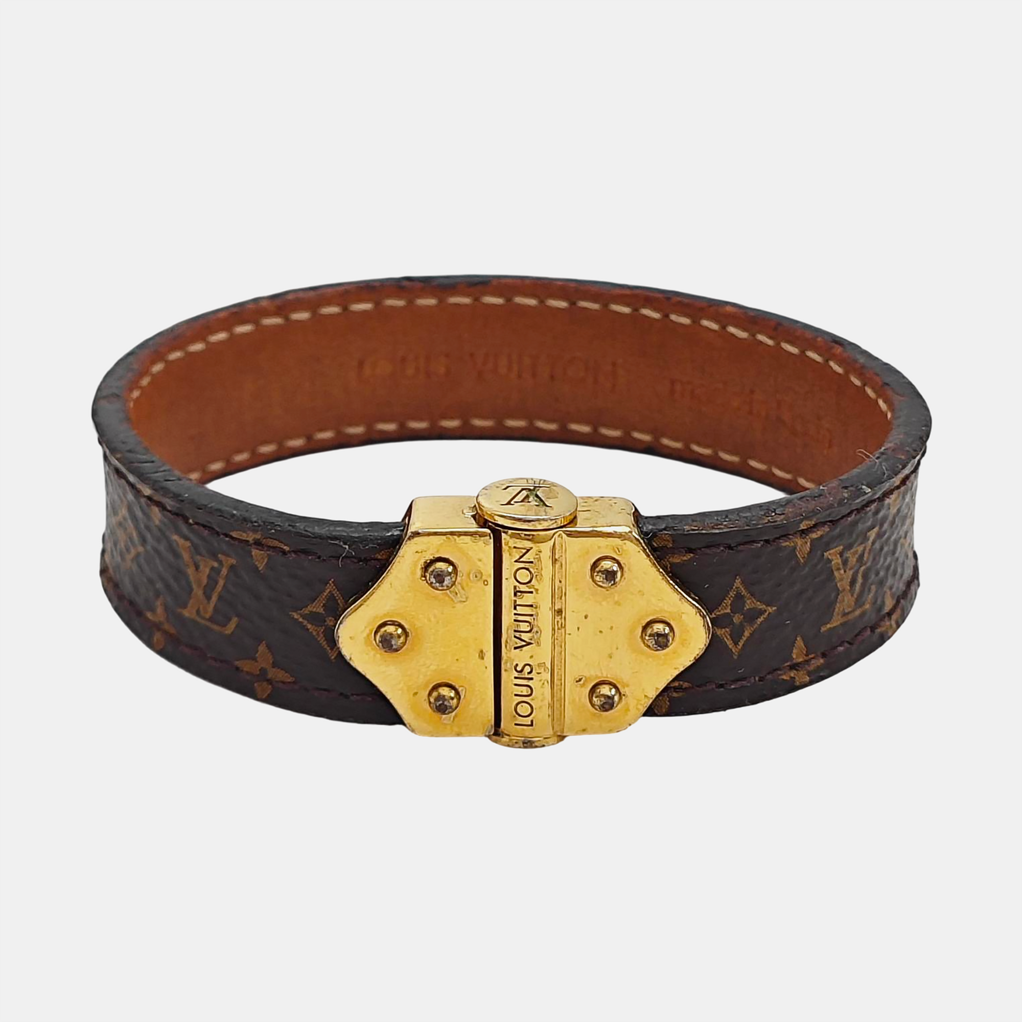 Coated Canvas Brown Bangle