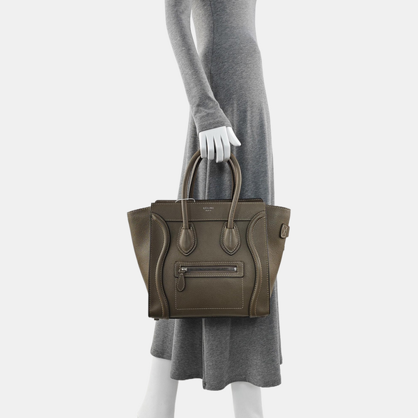 LUGGAGE Micro Calfskin Gray