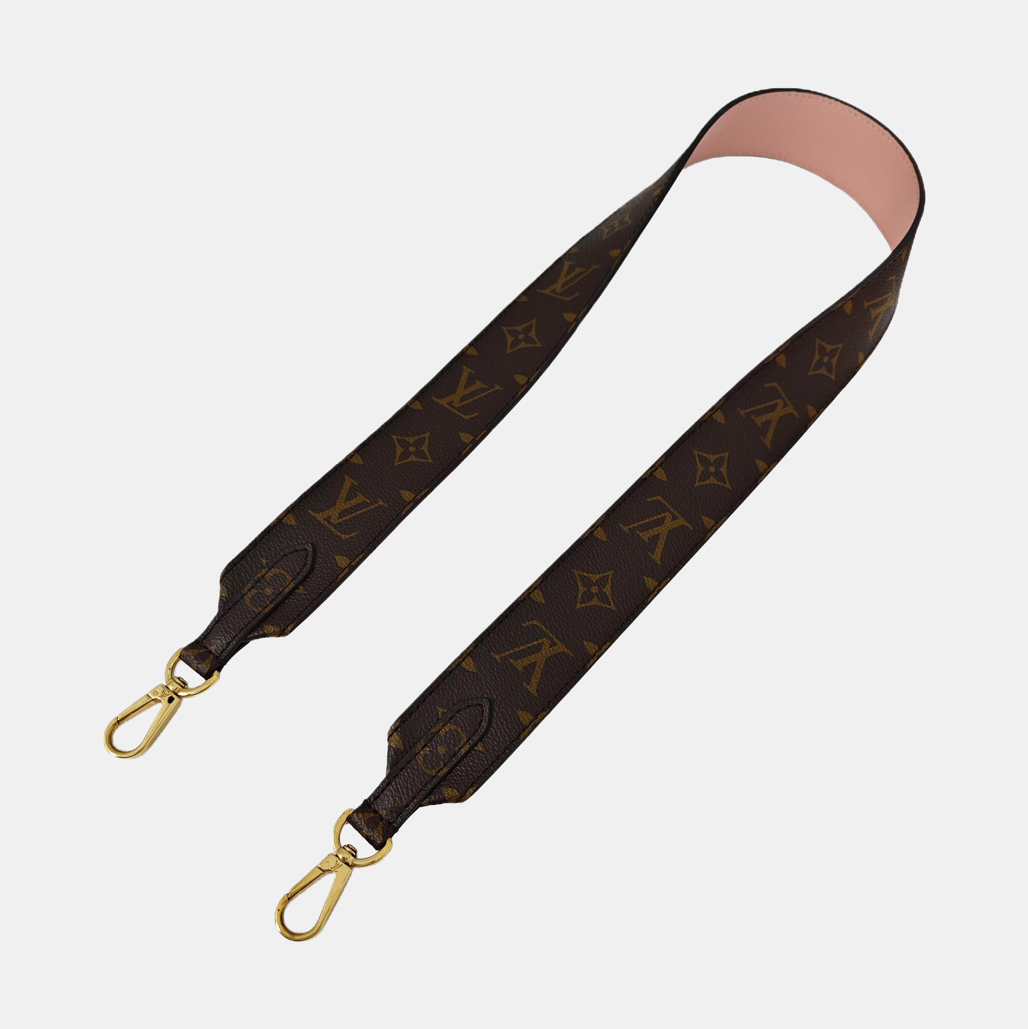 Monogram Coated Canvas Bag Strap Brown