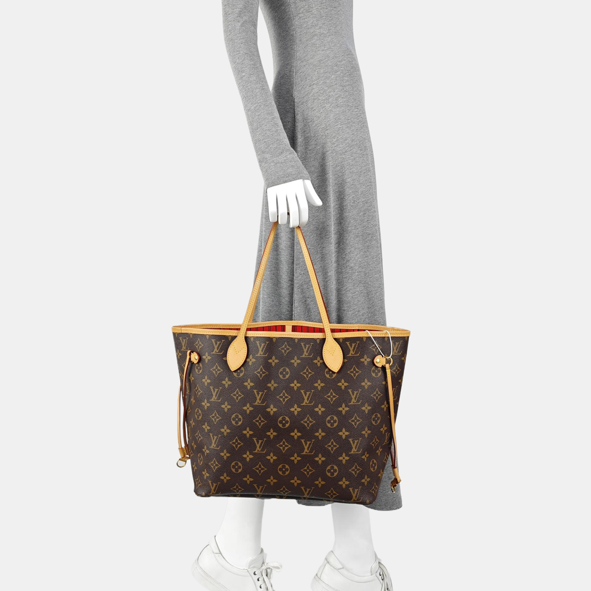 NEVERFULL MM Monogram Coated Canvas Brown