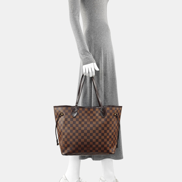 NEVERFULL MM Damier Ebene Coated Canvas Brown